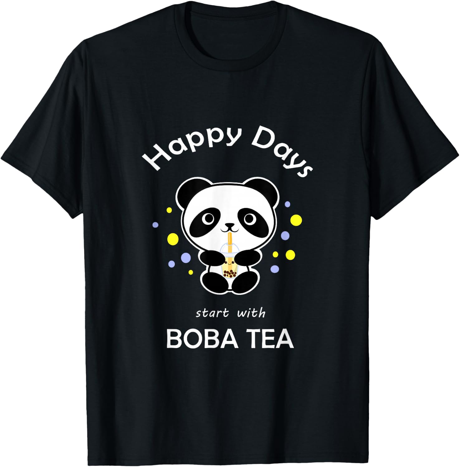 Cute Kawaii Baby Panda Loves Drinking Boba Tea