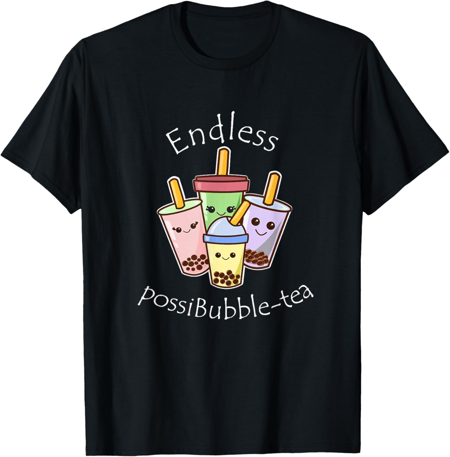 Cute Kawaii Boba Cups of Endless Bubble Tea Flavors