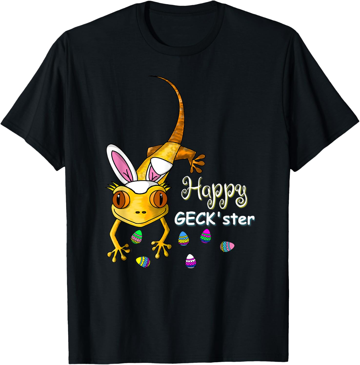 Funny Gecko Hunting for Easter Egg Chocolates Tee