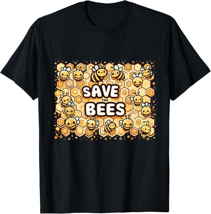 Cute Save the Bees Eco Friendly Nature Conservation