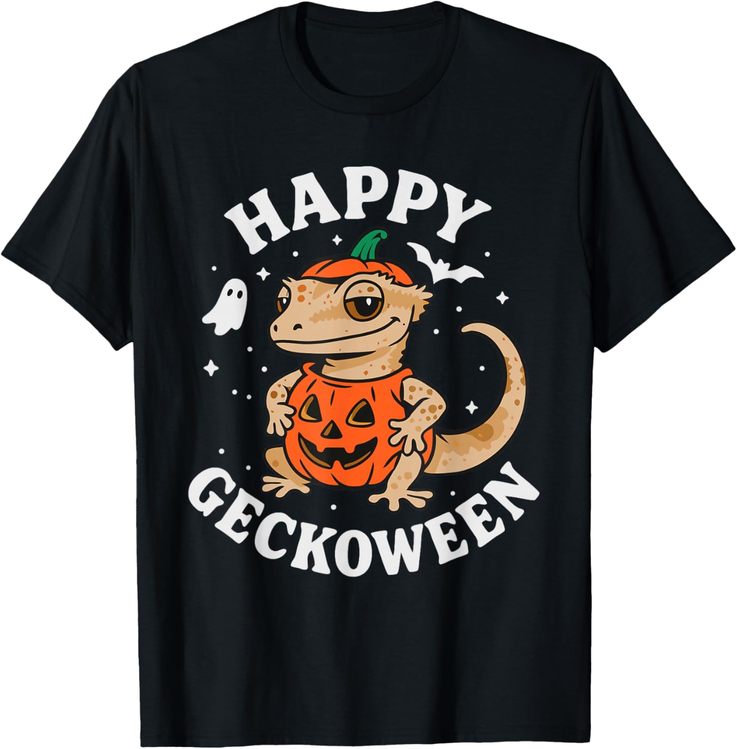 Funny Halloween Cute Crested Eyelash Gecko Pumpkin Costume