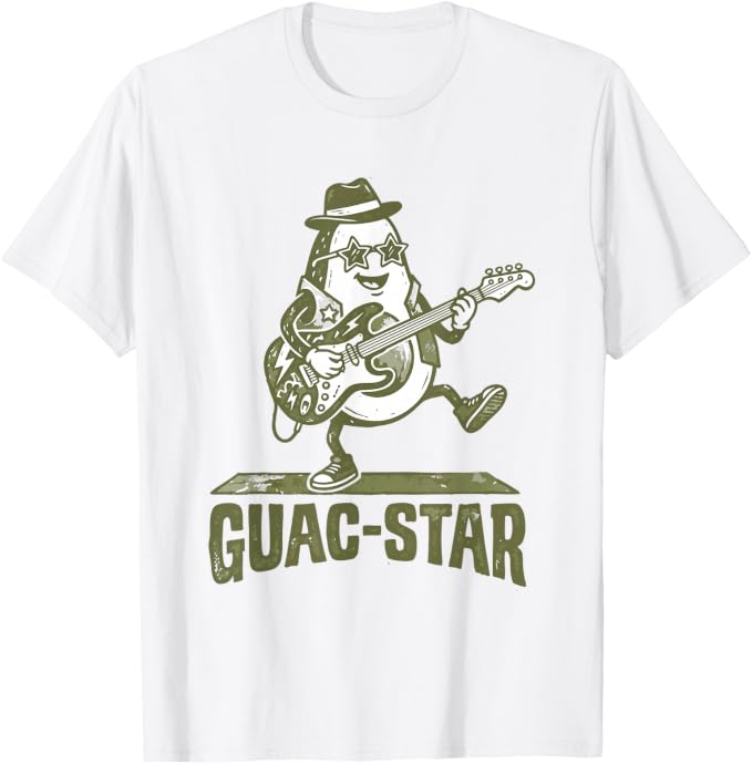 Funny Avocado Jamming Electric Guitar like a Rock Star